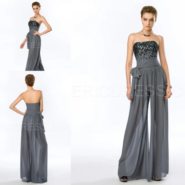 evening gown with pants