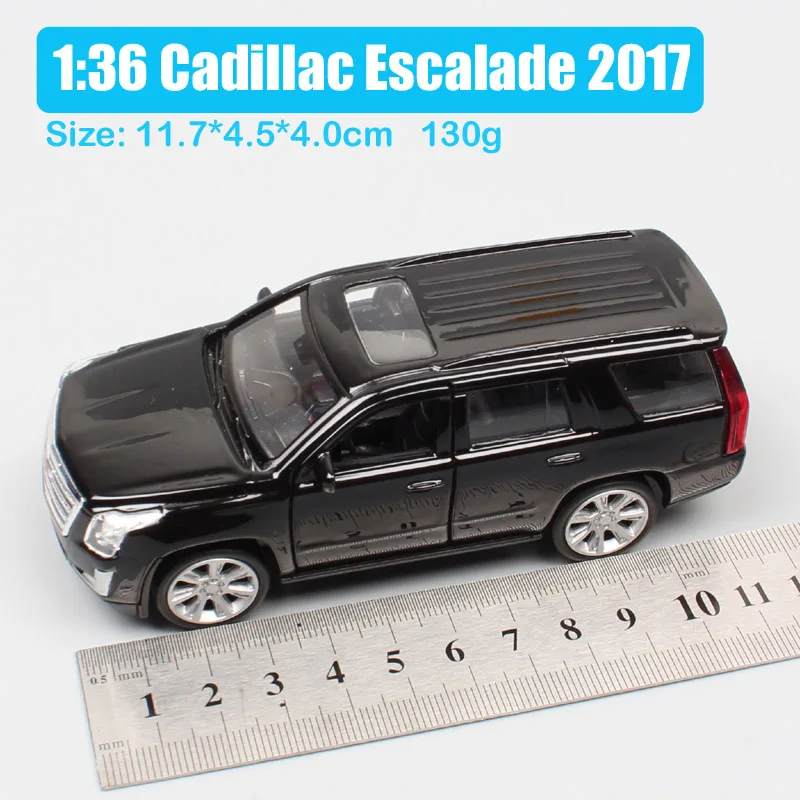 1:36 весы мини Cadillac Escalade GMT820 ESV 2017 роскошный внедорожник металлические автомобили