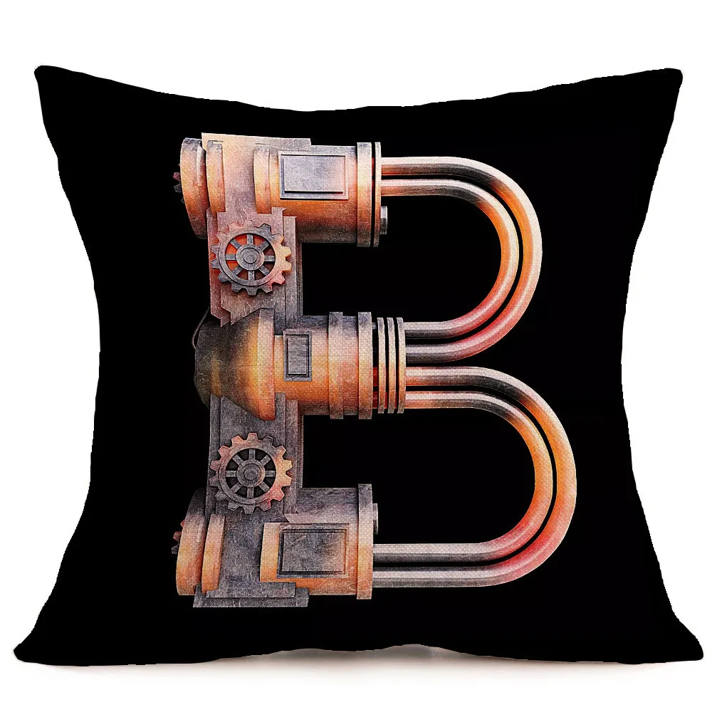 2 26 стильная Подушка Декоративные наволочки подушки для дивана дома для украшения дома Винтаж Алфавит хлопок постельное белье с PillowCaseF300126 - Цвет: 2