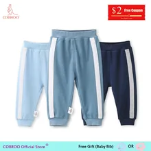 COBROO/штаны для маленьких мальчиков Спортивная одежда для новорожденных, брюки хлопковые длинные леггинсы для малышей от 0 до 5 лет NY120051
