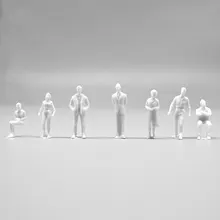 1:50-100 Масштаб Модель белого цвета фигура для DIY миниатюрный пейзаж делая 200 шт 2-3 см Высота крошечная Неокрашенная Модель людей