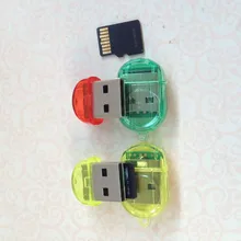 MINI USB 2,0 TF Nano Micro SD, SDHC SDXC устройство чтения карт памяти ПИСАТЕЛЬ USB Флешка карты памяти читателей разные цвета