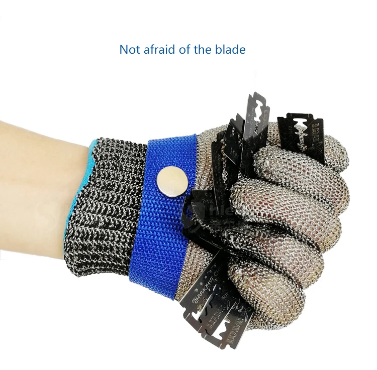 Горячая Защита Анти-режущие перчатки стальные рабочие руки защитные Обрезанные ножевые перчатки металлическая перчатка из нержавеющей стали перчатки для мясника