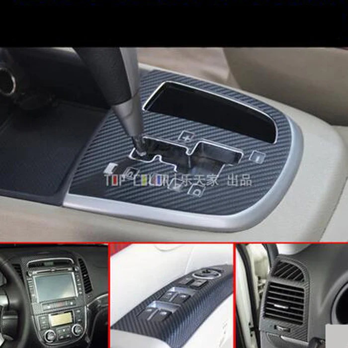 Carbon Black Interior Steering Wheel Decal Sticker 3P for Hyundai Sonata 2018
