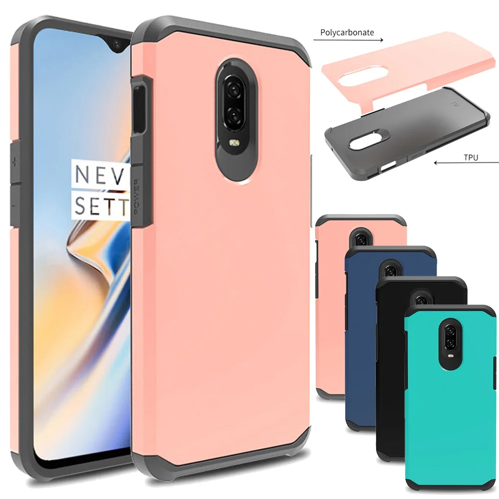 

For Oneplus 6T Case Dual Layer Hybrid Armor Case Shockproof Impact Protective Soft TPU & Hard PC Back Slim Cover For Oneplus 6T