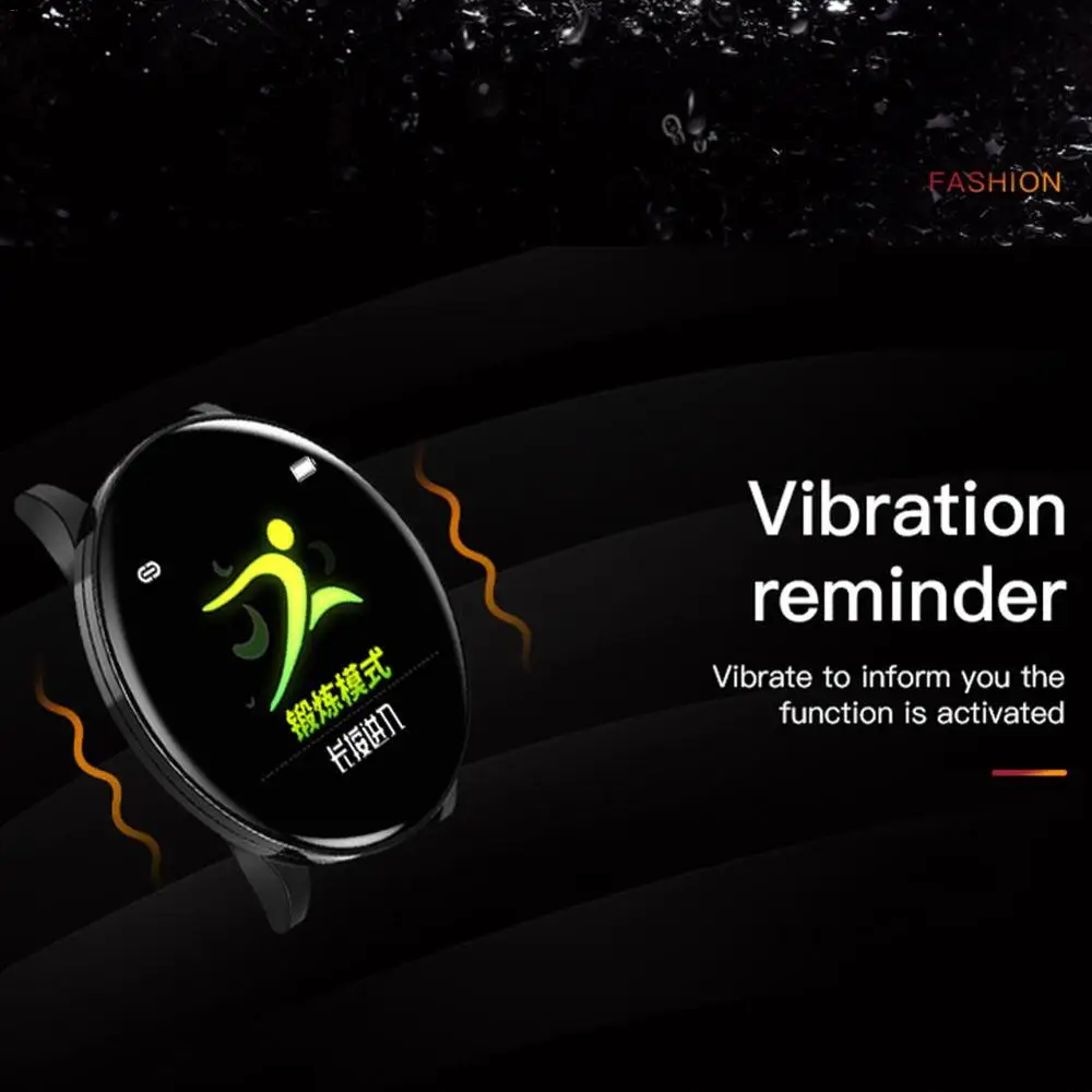 GEJIAN Mens Smart Watch IP67 Waterproof Heart Rate Monitoring Fitness Bracelet Sport Smartwatches For IOS Xiaomi Android