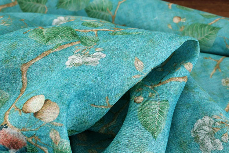 Высококачественная хлопковая ткань с принтом птицы рами для свадебного платья; фатиновая юбка; материал для лоскутного шитья; kumas telas por metros