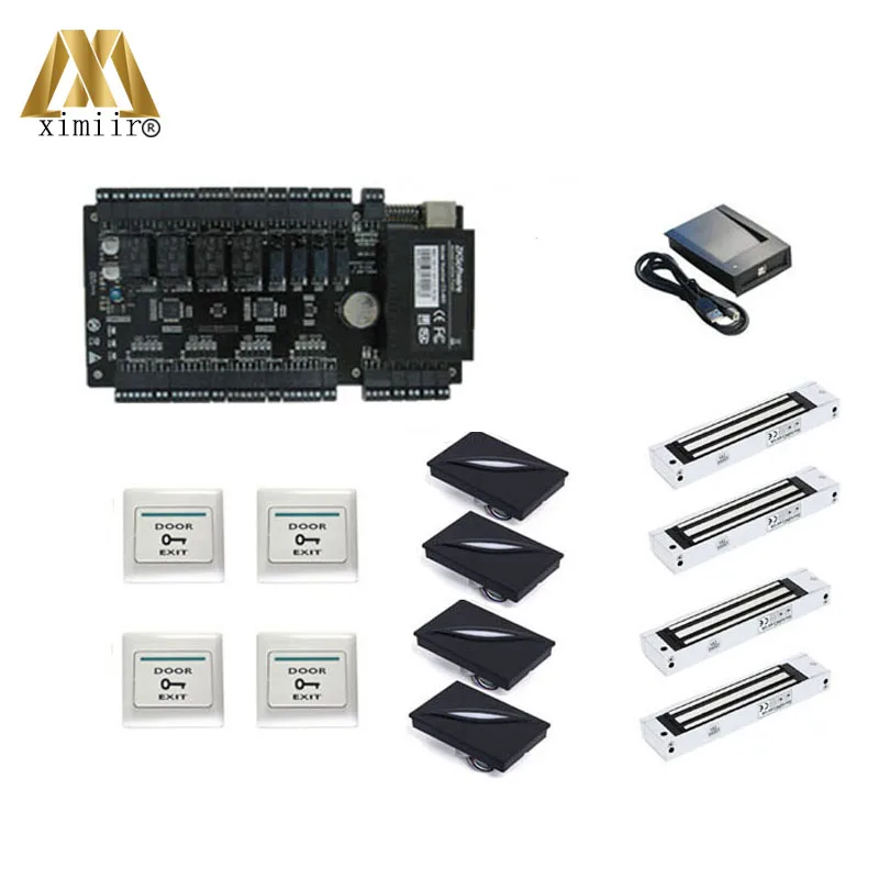 

C3-400 access control board for four doors access control board with card reader plastic switch EM lock card register