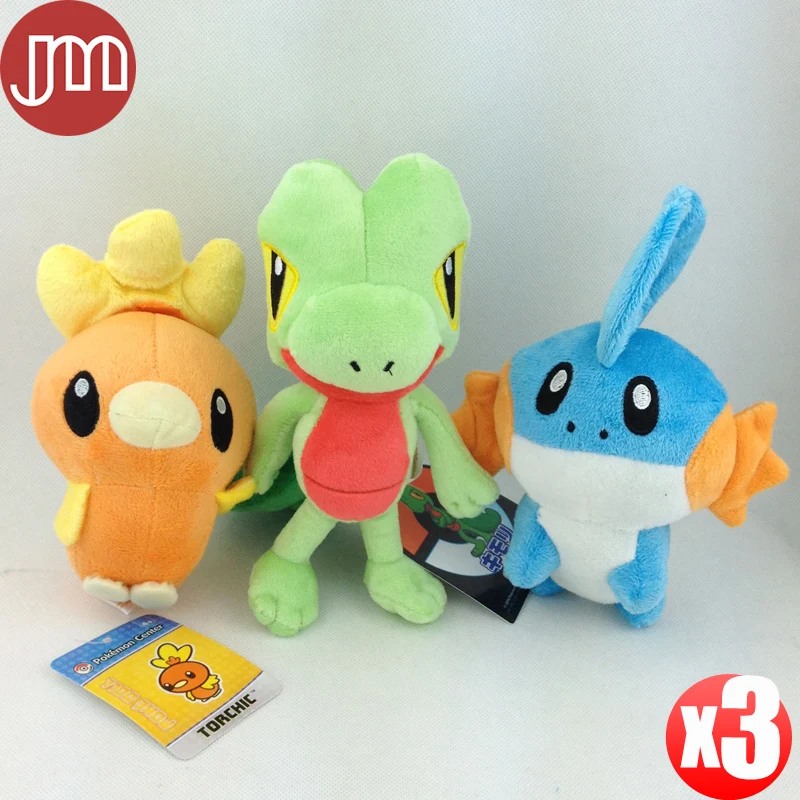 

OHMETOY Torchic Treecko Mudkip Anime Anime Doll Animal Cartoon Pocket Toy Kids Birthday Gifts Collection Brinquedos