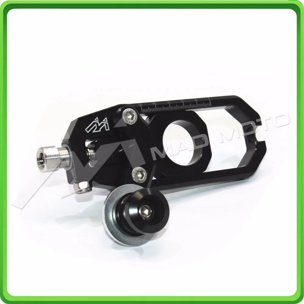 Aluminum motorcycle Chain Tensioner Adjuster with spool fit for YAMAHA R1 YZF R1 2004 2005 YZF-R1 04 05 Black (7)