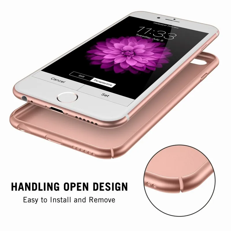 Portefeuille Ultra Slim Hard PC Protective Case Matte Cover For iPhone 7 Plus 6 6S 5 5S SE 5SE Luxury Brand 360 full Accessories (3)