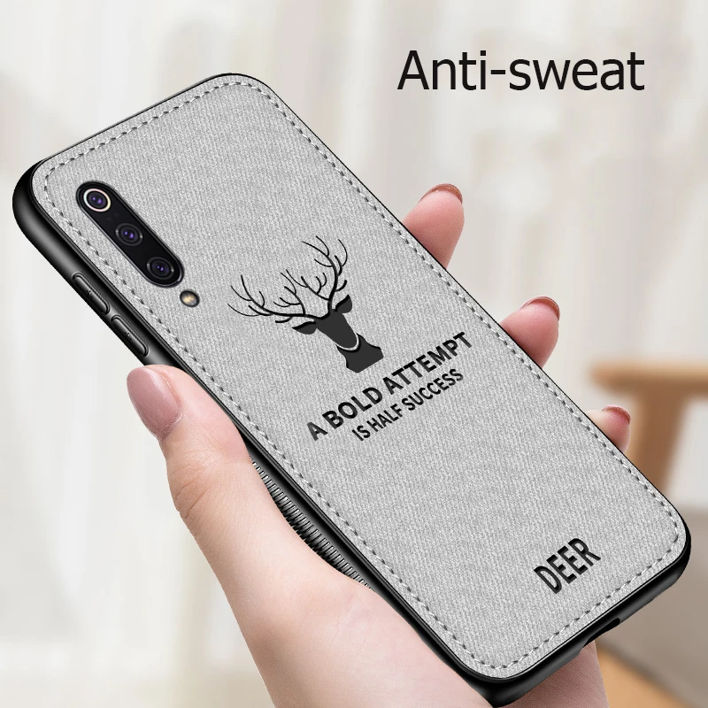 Тканевый чехол для Xiaomi Mi CC9 Классическая тканевая матовая кожа мягкая жесткая
