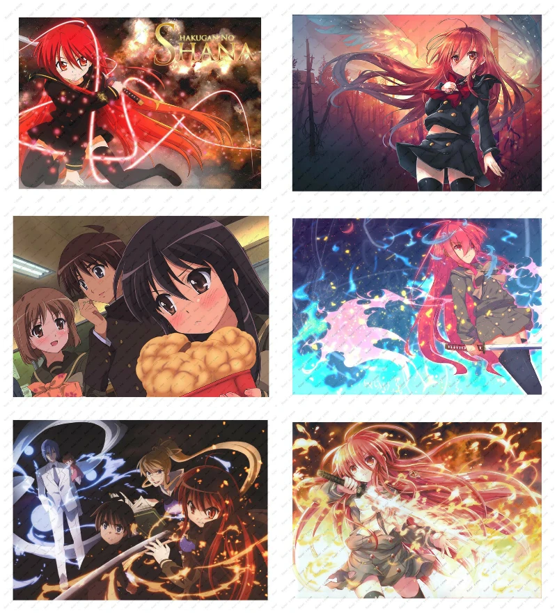 

Shakugan No Shana Shana Wall Sticker White Kraft Poster Japanese Anime Poster Retro Poster Decorative paintings