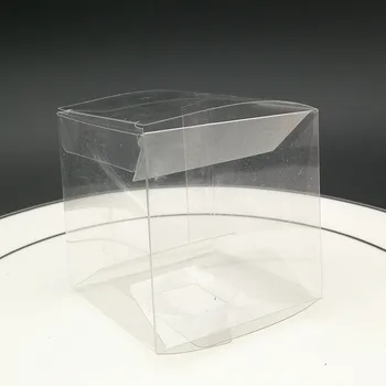 

Wedding Party Favor Boxes Clear PVC Wedding Favor Boxes Chocolate Candy Box Quadrangle Square 6*6*6cm W7375