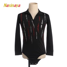 Nasinaya для мальчиков человек Рисунок выступление в катании на коньках Костюмы по индивидуальному заказу для соревнований по фигурному катанию платья для катания на коньках дети Patinaje гимнастика Dance5