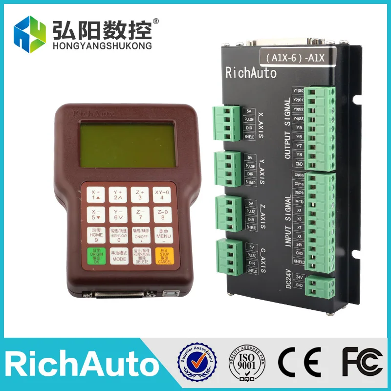 Richuto A15X DSP контроллер для 3 головок ATC ЧПУ маршрутизатор управления dsp контроллер и линия передачи данных и CD и USB линия