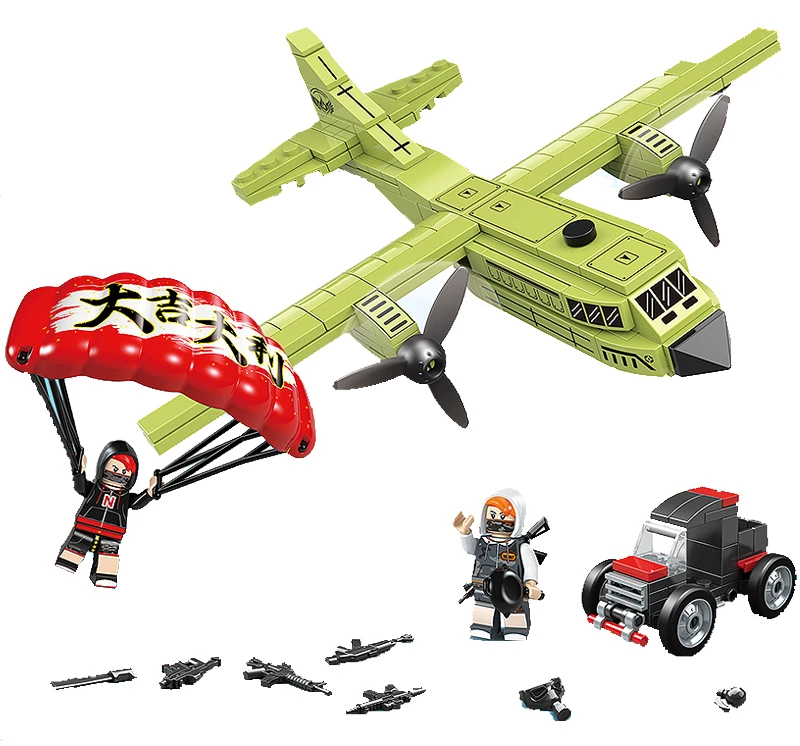  Winner Winner Chicken Dinner Action Figure Military Soldiers Weapon PUBG Game Building Blocks Toys 