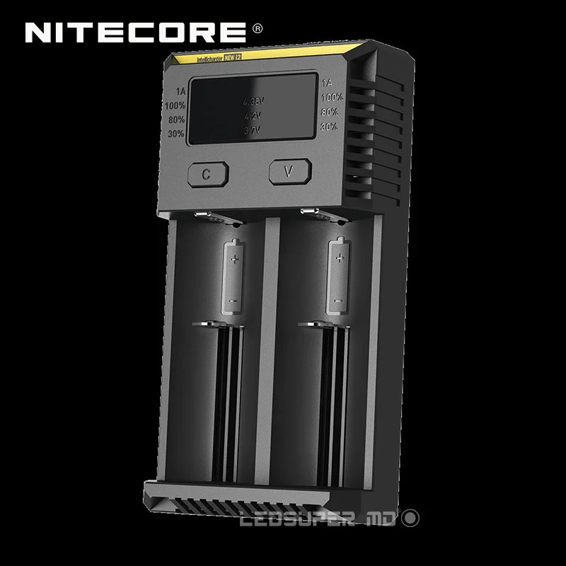 Портативный Освещение интимные аксессуары Intelligent Nitecore i2 18650 батарея зарядное устройство с код проверки