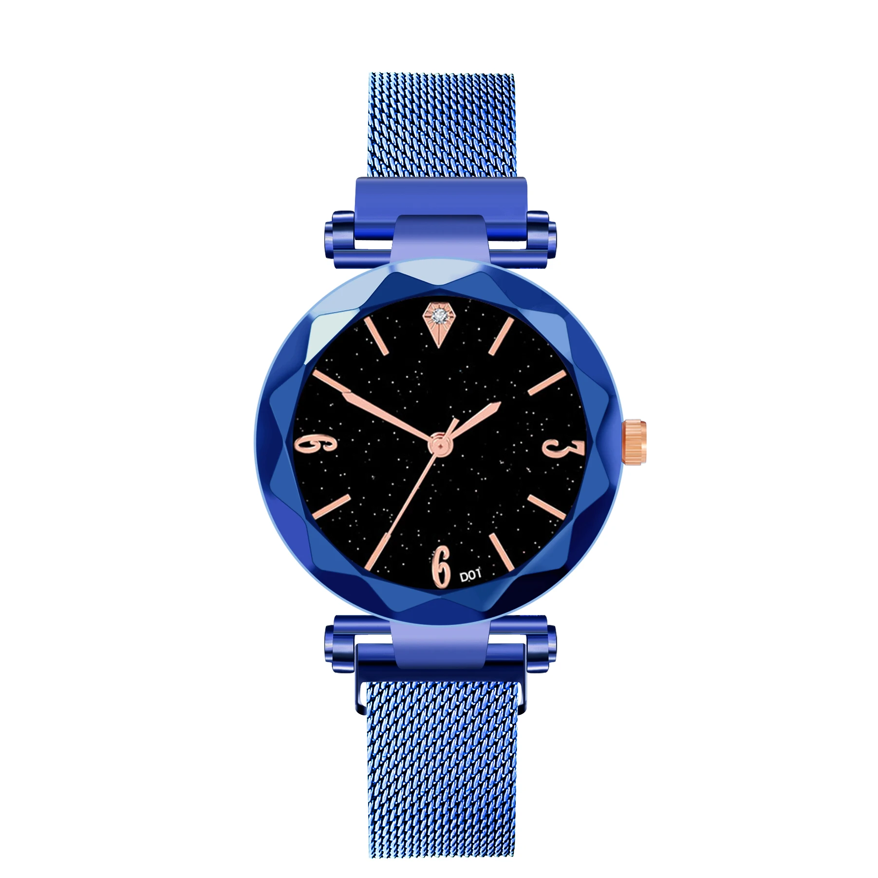 

Women Watches Luxury Mesh Magnet Buckle Starry Sky Ladies Geometric Quartz Wrist Watch for Women Relogio Feminino