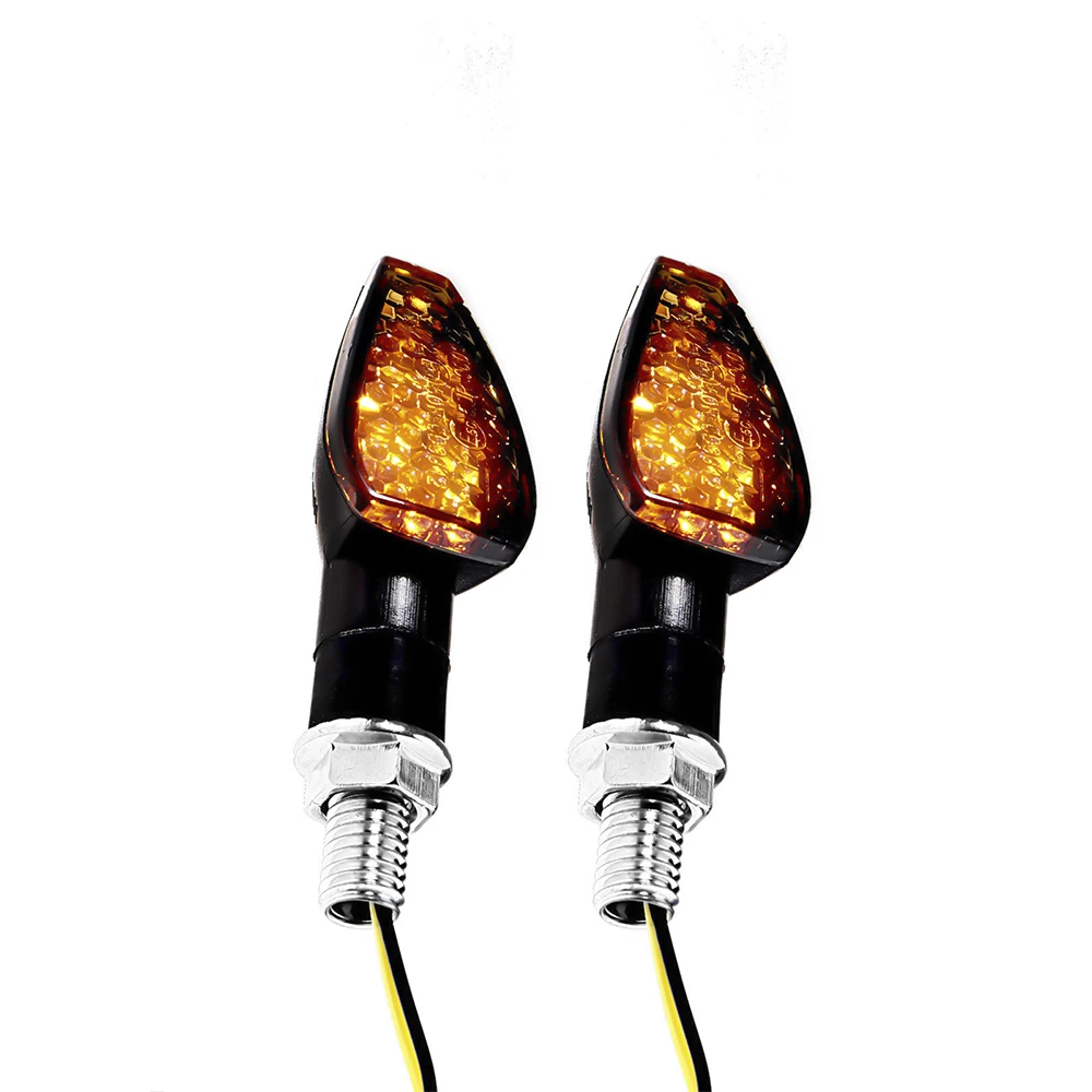 2 Pieces Universal Motorcycle Headlights Bulbs 12LED 12V Purpose Flash