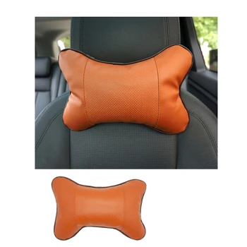 

2pcs leather Car Neck Headrest Pillows Car interior useful items