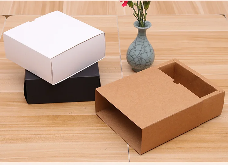 Крафтс ящик коробка коричневый крафт ящик коробки бумага подарочная коробка пустая упаковка картонные коробки 20 шт./лот