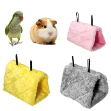 Bird Parrot Hamster Small Pets Hammock Plush Hanging Bed Cave Cage with Buckle