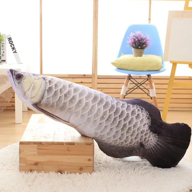 Reactive Big Fish Shape Decorative Cushion Throw Pillow With Inner Sofa