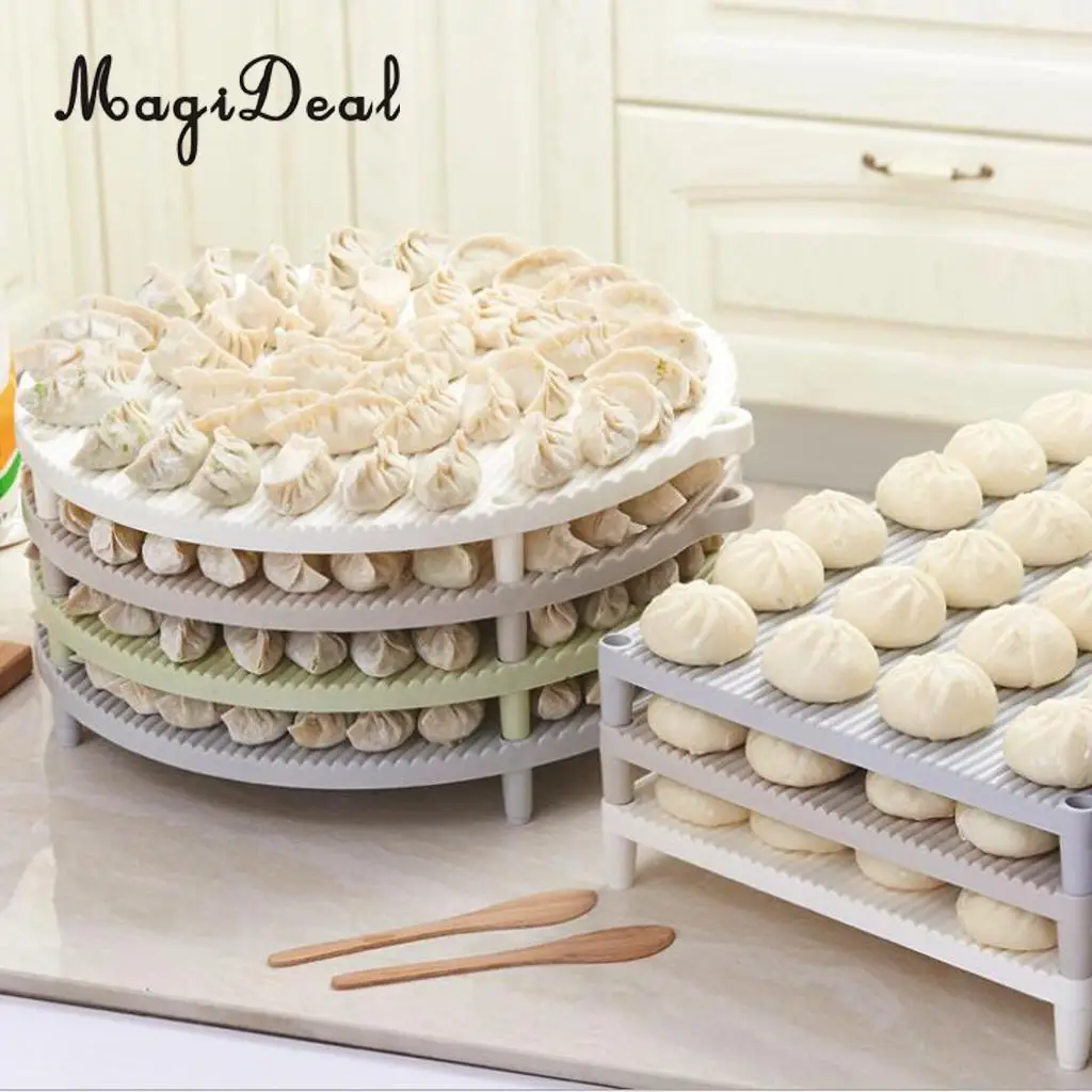 Stackable Dumpling Tray - Cake Storage Rack - Nonstick Pastry Container - Home Kitchen Restaurant Hotel