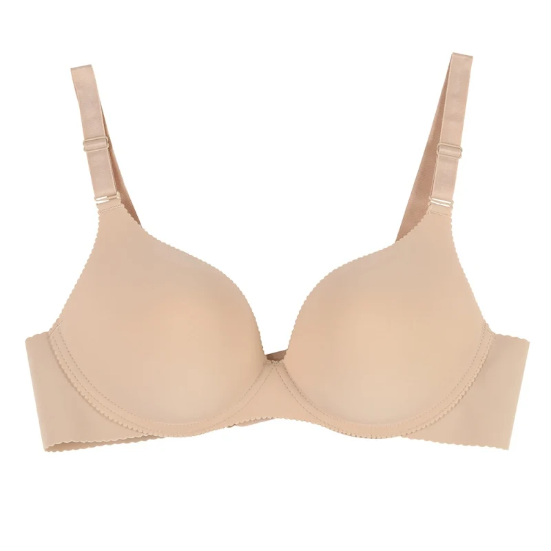 ROPALIA Female Push Up Underwear Bra Backless Intimates Foam Solid