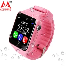 Детские Смарт-часы GPS LBS Tracker безопасность анти-потеря водонепроницаемый 1,5" стеклянный экран с камерой Дети SOS MTK2503 cpu 10 шт