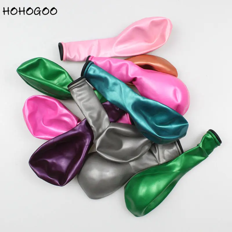 Hohogoo 10 шт./компл. дюймов двойной Слои металлические жемчужные латексные шары