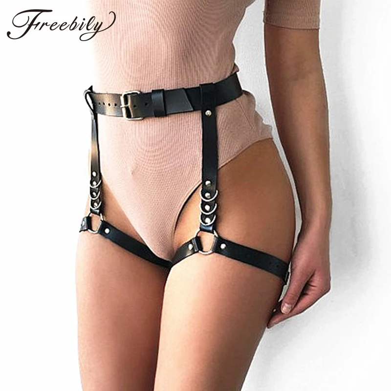 Harajuku Lingerie Sexy Hot Erotic Harness Belts Bondage Lingerie Suspender Belt Gothic Punk Style Pu Leather Harness Leg Garters Harajuku Lingerie Sexy Hot Erotic Harness Belts Bondage Lingerie Suspender Belt Gothic Punk Style Pu Leather Harness Leg Garters