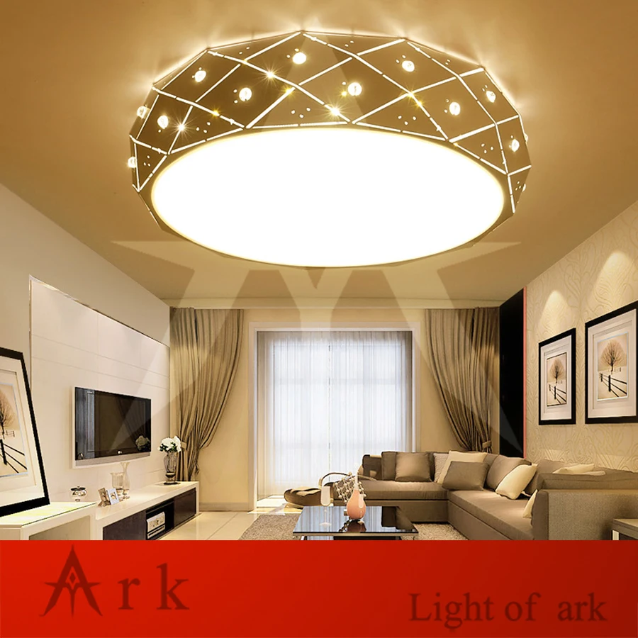 

Dia 30cm Remote control wireless modern Minimalism Diamond ceiling lamp iron metal LED flush mount ceiling light
