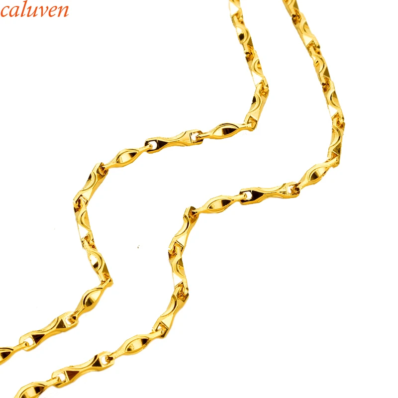 

Gold Color Necklace Women /Men Jewelry Fashion Jewelry Wholesale 45CM Chains Necklaces