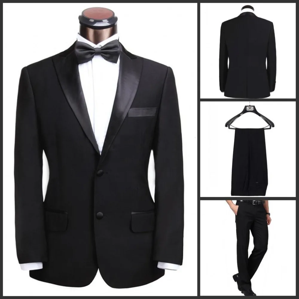 

Most Popular Groom Three Piece Tuxedos Suit Ceremony Evening Party Bridegroom Wedding/Business Suits black Suits