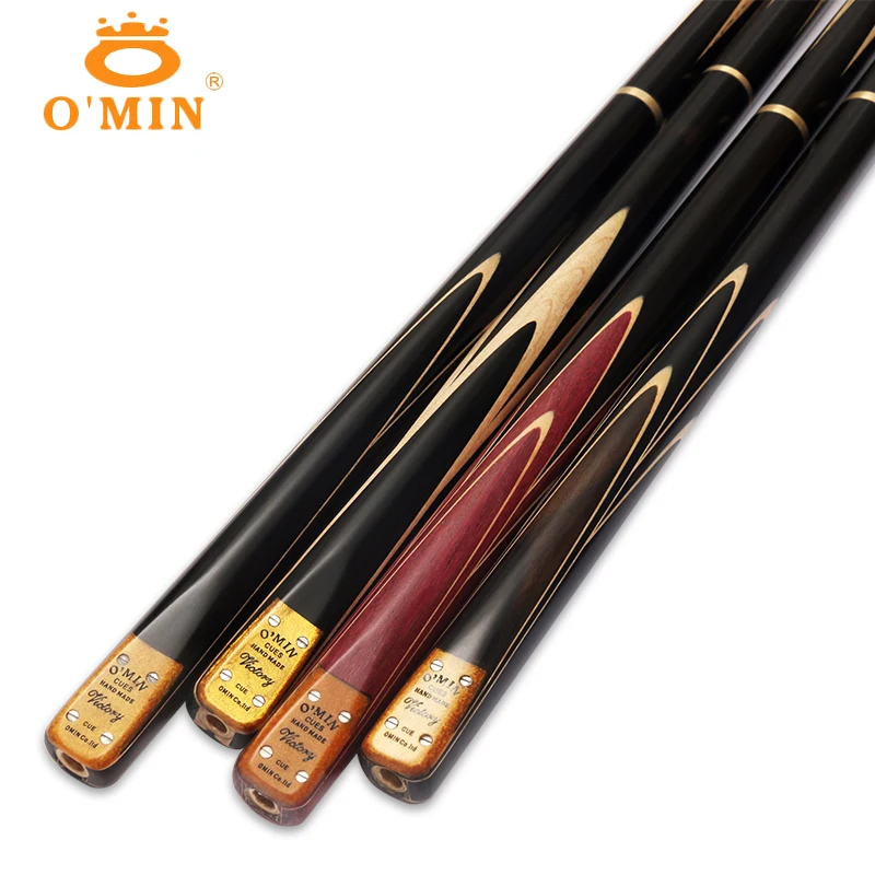Excellent Handmade O'MIN VICTORY 3/4 Piece Snooker Cue Kit with Case
