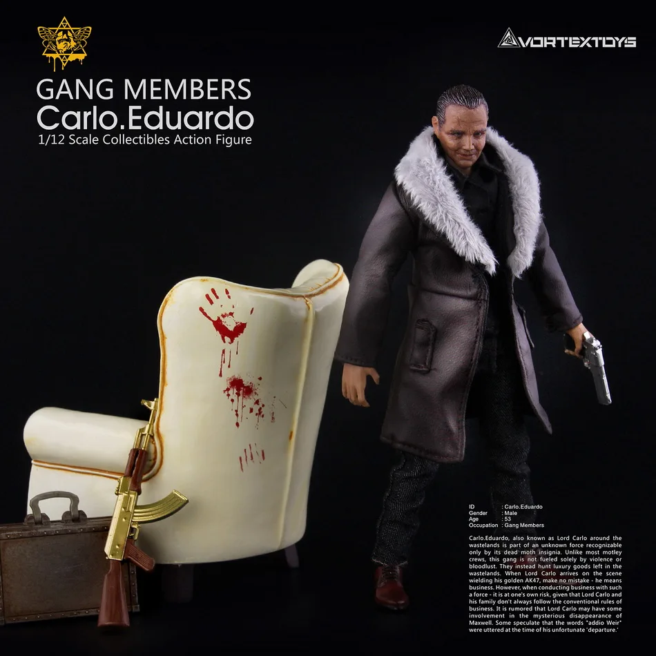 

Vortex Toys V00013 Yew Series Gang members Carlo Eduardo w/ Sofa 1/12 Figure