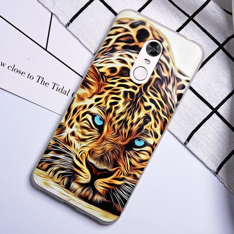 TOMKAS Painted Phone Case For Xiaomi Redmi 4X 5 Plus Flower Plants Animal Patterned  TPU Silicone Back Cover Coque fundas        (16)