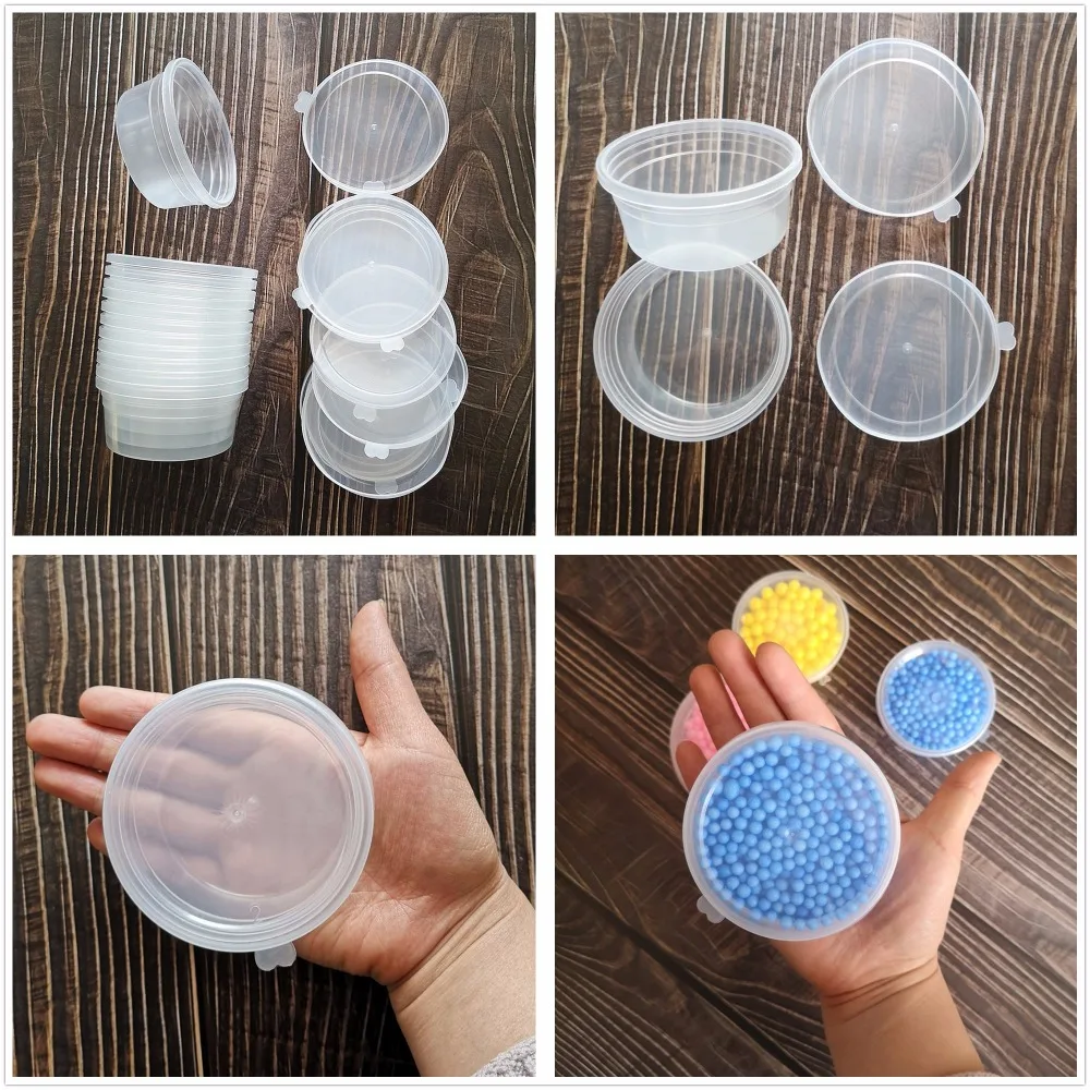 Slime Storage Jars Foam Ball Storage Containers with Lids for 20g Slime &  All Your Glue Putty Making