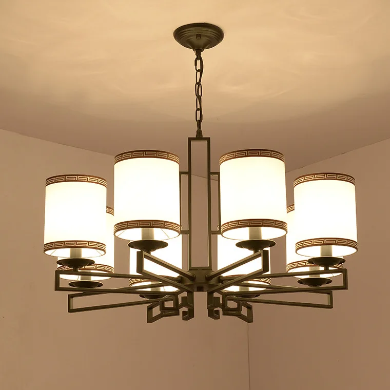 

Chinese style Iron pendant light Living Room Antique Cloth Restaurant Bedroom Study Room Hotel Hall lighting pendant lamps ZA