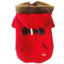 Пальто для домашних животных с рогами, теплая зимняя одежда в классическом школьном стиле, пальто для щенков, почтой Китая