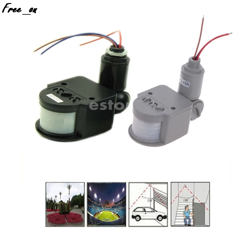 RF 140 ° 12 м инфракрасный датчик движения из pir детектор Открытый безопасности светодиодный светильник