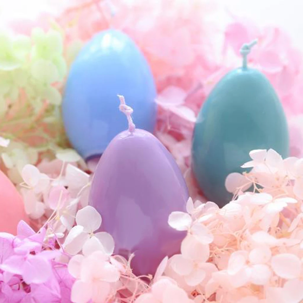 

Candle Mould Egg Shaped PC Plastic Soap Molds Handcraft DIY Making Candles - 58x90 mm, Clear