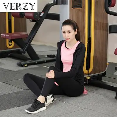 pink 4 piece Комплект для йоги, женская одежда для йоги, черный спортивный бюстгальтер с длинными рукавами+ штаны+ куртка+ рубашка без рукавов, 4 предмета, фитнес, дышащий спортивный костюм - Цвет: pink 4 piece