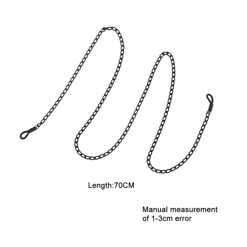 1Pcs Vintage Glasses Chain Holder Women Men Fashion Black Sunglasses Eyeglass Neck Cord Retainer Strap Eyewear Spectacles Holder