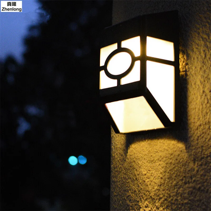 

LED Solar Power Wall Light Outdoor Waterproof Energy Saving Street Yard Path Home Garden Security Lamp Outdoor Warm White Light