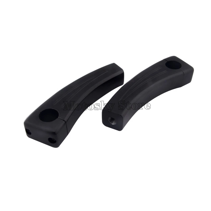 7 &quotчерный руль мотоцикла откатные стояки для Honda Suzuk Yamaha Suzuki Kawasaki Harley BMW KTM