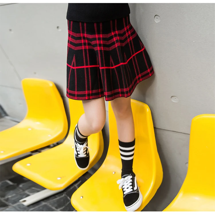 Демисезонные клетчатые юбки в консервативном стиле для девочек, Вельветовая юбка принцессы, От 5 до 14 лет, корейская детская одежда