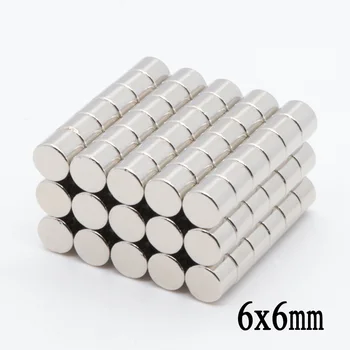 

200pcs N35 6x6 mm Super Strong Powerful Small 6*6mm Super Strong Round Neodymium Magnets Rare Earth